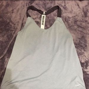 Grey Nike top-t back